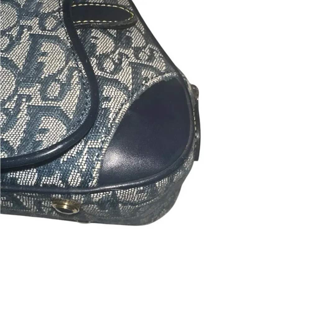 Christian Dior blames blue Diorissimo double sandal mini bag
